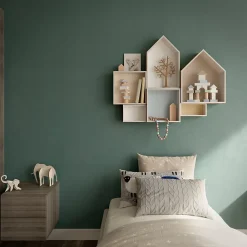 GoodHome Papier Peint<Papier peint vinyle intissé uni bleu vert L.53 x l.1005 cm Izier