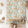 Ugepa Papier peint vinyle intissé fleurs tropicales vert L. 1005 x l. 53cm- Papier Peint