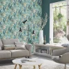Rasch Papier peint vinyle intissé feuillage tropical bleu L.1001 x l.53cm , Amazonia- Papier Peint