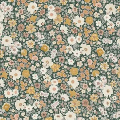 GoodHome Papier Peint<Papier peint vinyle intissé fleuri liberty vert L.53 x l.1005 cm Amity