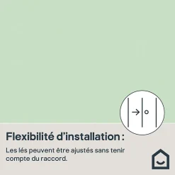 GoodHome Papier peint vinyle intissé uni vert L.1005 x l.53 cm Aune- Papier Peint
