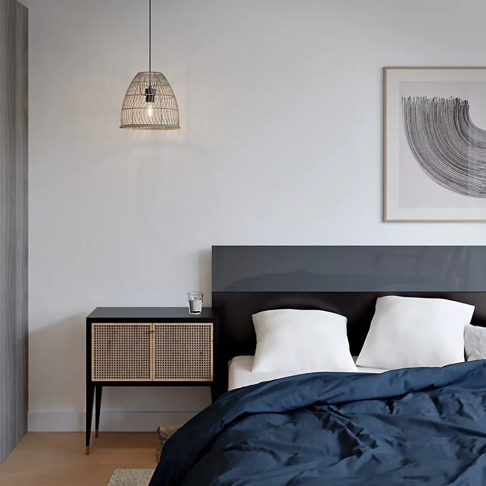 GoodHome Papier Peint<Papier peint Vinyle Intissé Moivre blanc
