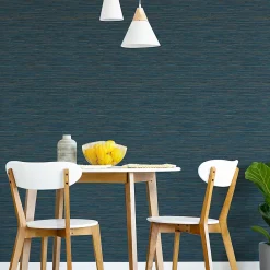 GoodHome Papier Peint<Papier peint vinyle intissé Meroe bleu foncé