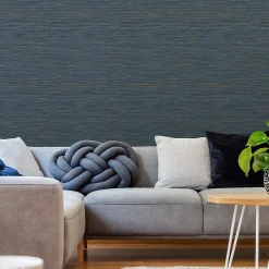 GoodHome Papier Peint<Papier peint vinyle intissé Meroe bleu foncé