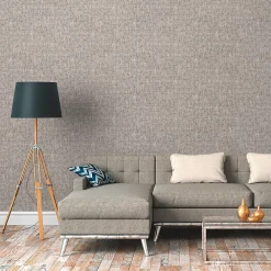 GoodHome Papier peint vinyle sur intissé Coutu contemporain beige l.53 x H.1005 cm- Papier Peint