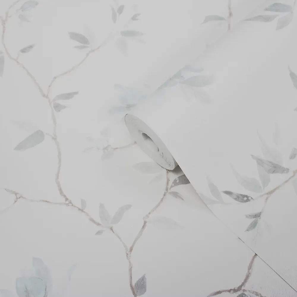 GoodHome Papier Peint<Papier peint vinyle sur intissé Mugga bleu