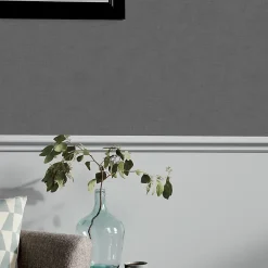 GoodHome Papier Peint<Papier peint vinyle sur intissé Moivre gris anthracite