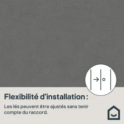 GoodHome Papier Peint<Papier peint vinyle sur intissé Moivre gris anthracite