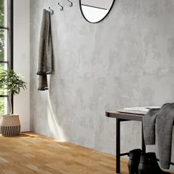 GoodHome Papier peint vinyle sur intissé Omey gris anthracite- Papier Peint