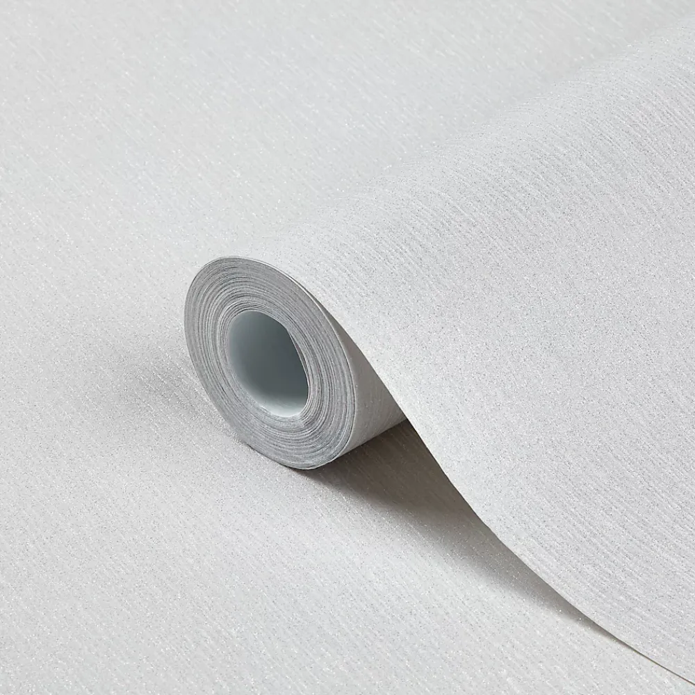 GoodHome Papier peint vinyle sur intissé Lery blanc- Papier Peint