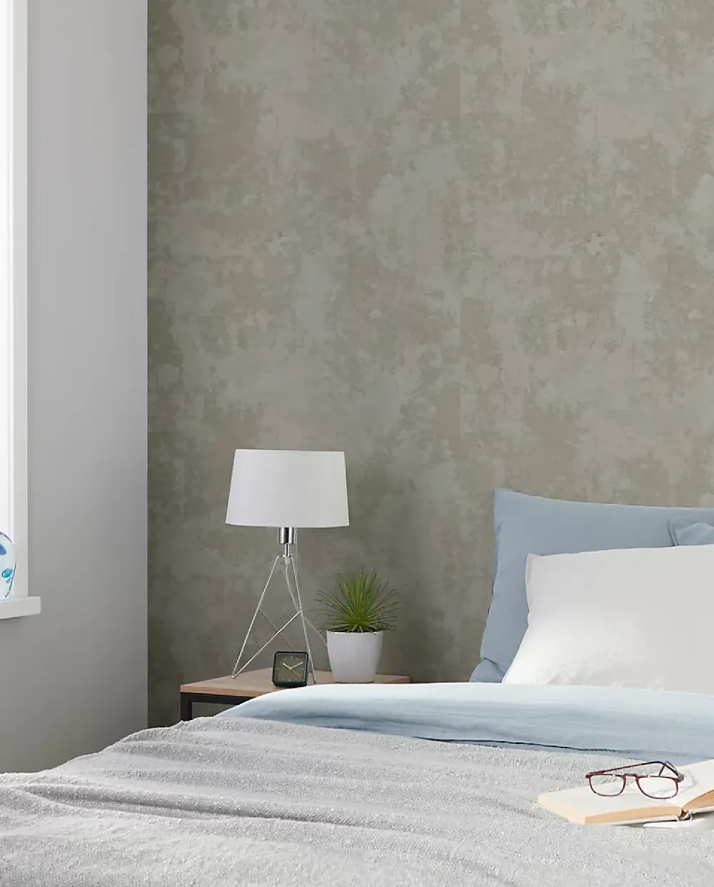 GoodHome Papier peint vinyle sur intissé Omey marron- Papier Peint
