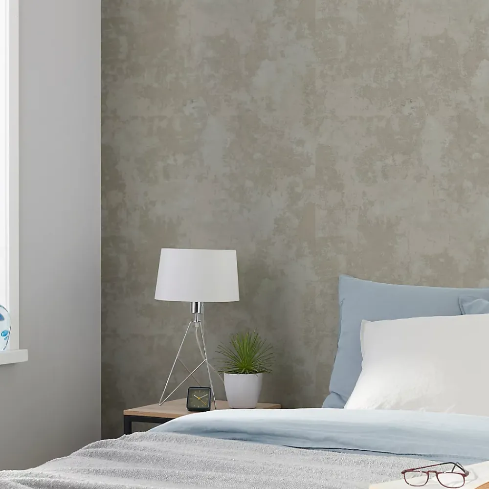 GoodHome Papier peint vinyle sur intissé Omey marron- Papier Peint