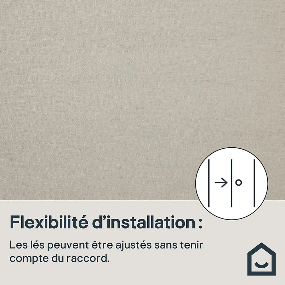 GoodHome Papier peint vinyle sur intissé Tille beige- Papier Peint