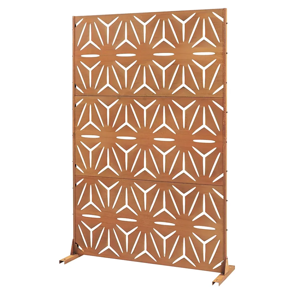 Casa.Pro Paravent Kilsturd acier corten 180 x 120 x 40 cm rouille- Cloison Amovible