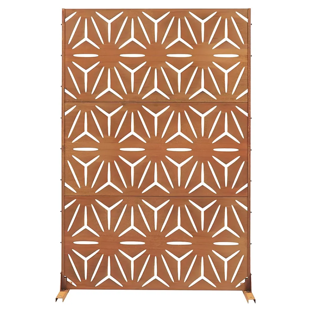 Casa.Pro Paravent Kilsturd acier corten 180 x 120 x 40 cm rouille- Cloison Amovible