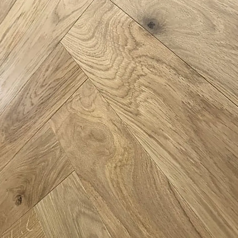Premibel Parquet Parquet Contrecollé|Voir Tous Les Parquets<Parquet Bâton Rompu Chêne contrecollé verni brossé Rustique Naturel Oxford 125x15X600mm - 4mm de couche d'usure