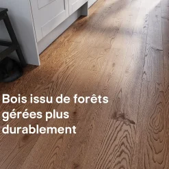 GoodHome Parquet contrecollé clipsable Skara L en chêne huilé rustique compatible pièces humides- Parquet Contrecollé|Voir Tous Les Parquets
