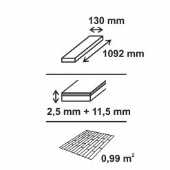 GoodHome Parquet Contrecollé|Voir Tous Les Parquets<Parquet contrecollé clipsable Belve M en chêne verni blanc