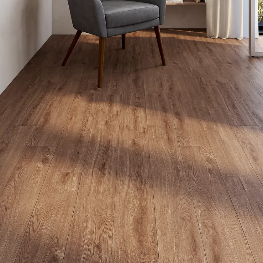 GoodHome Parquet contrecollé clipsable Skara XXL en chêne huilé brun rustique- Parquet Contrecollé|Voir Tous Les Parquets