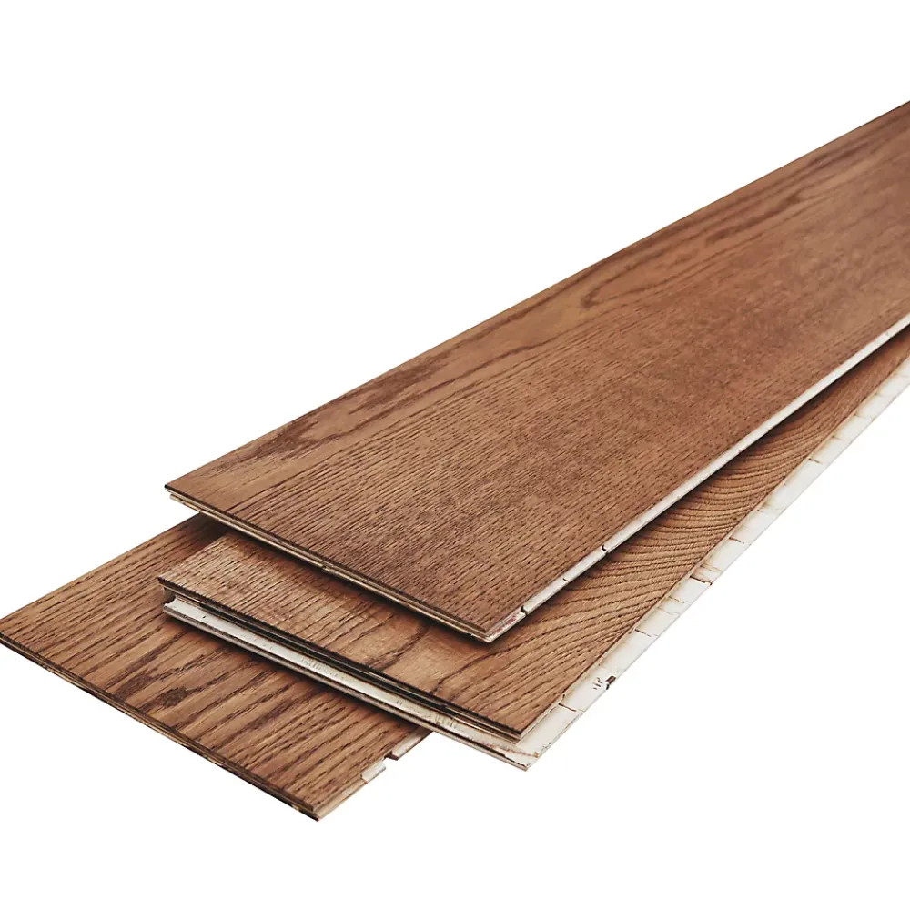 GoodHome Parquet contrecollé clipsable Skara XXL en chêne huilé brun rustique- Parquet Contrecollé|Voir Tous Les Parquets