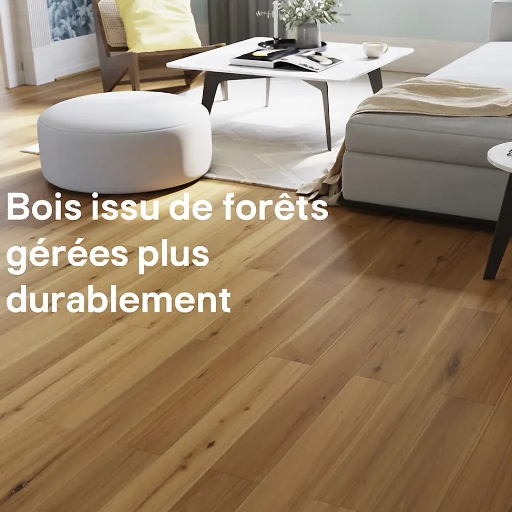 GoodHome Parquet Contrecollé|Voir Tous Les Parquets<Parquet contrecollé clipsable Visby M en chêne verni blond rustique