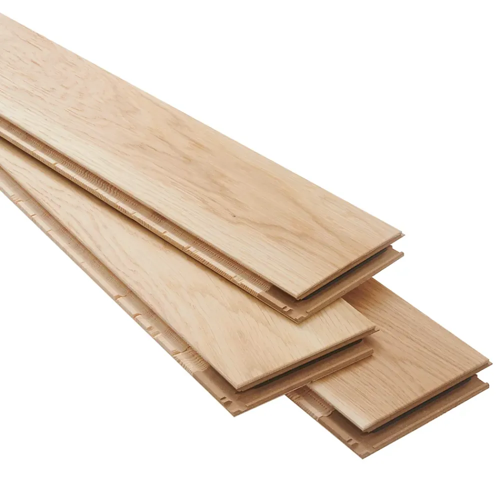 GoodHome Parquet Contrecollé|Voir Tous Les Parquets<Parquet contrecollé clipsable Visby M en chêne verni blond rustique