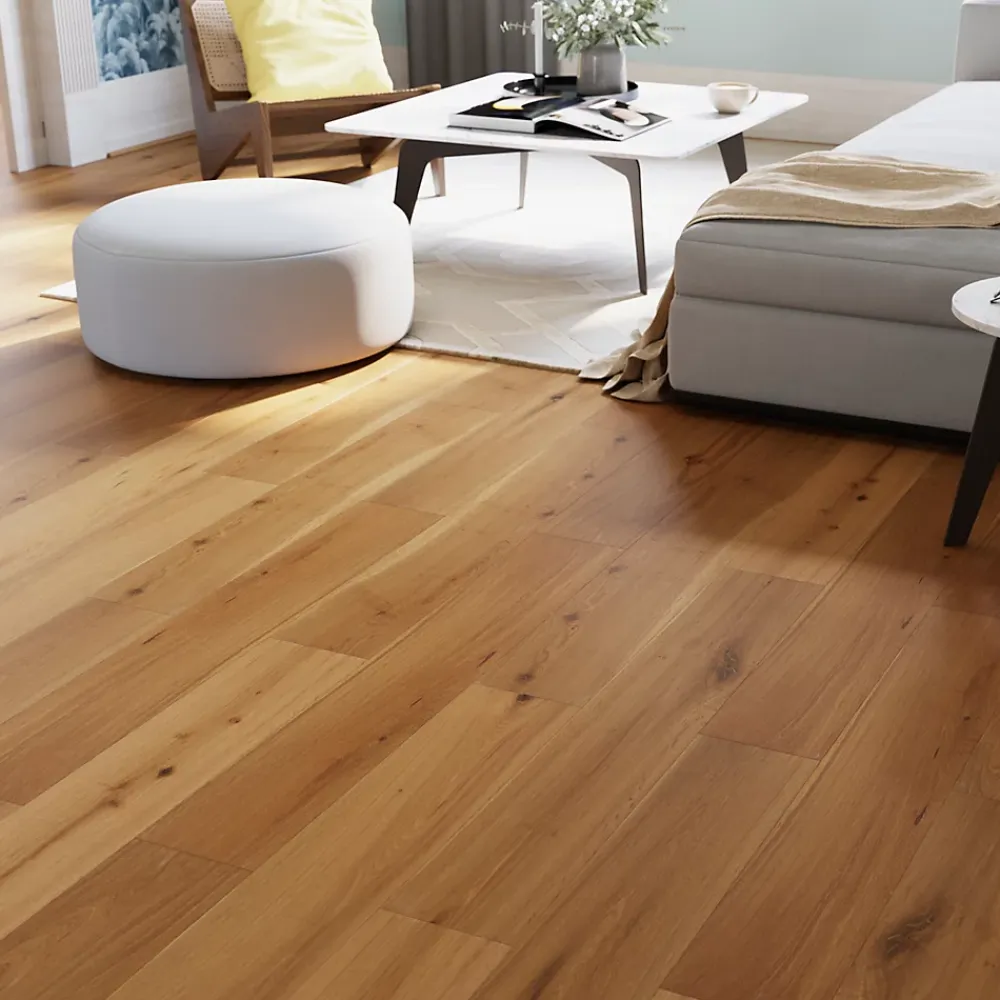 GoodHome Parquet Contrecollé|Voir Tous Les Parquets<Parquet contrecollé clipsable Visby XL en chêne verni blond rustique