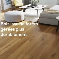 GoodHome Parquet Contrecollé|Voir Tous Les Parquets<Parquet contrecollé clipsable Visby XL en chêne verni blond rustique