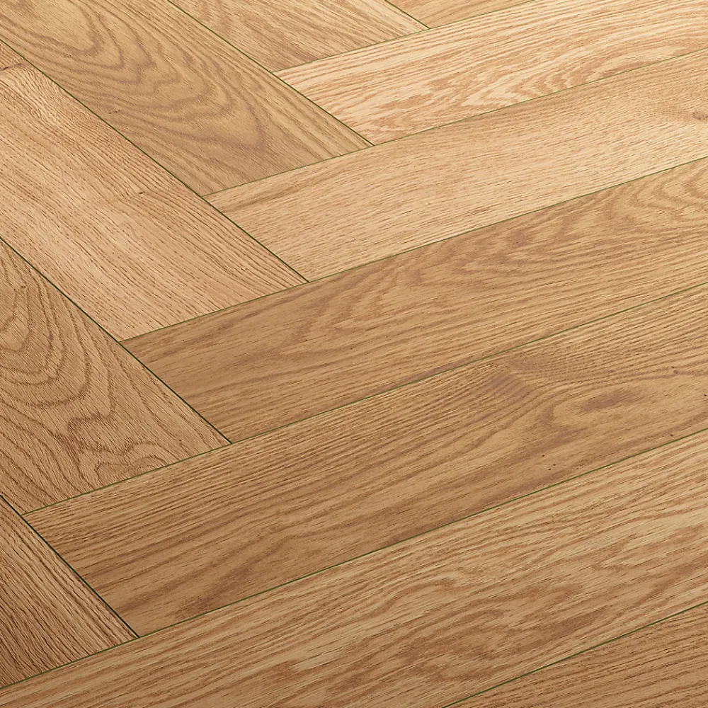 GoodHome Parquet contrecollé clipsable Marigny bâtons rompus en chêne français verni blond- Parquet Chevron|Voir Tous Les Parquets