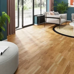 GoodHome Parquet Contrecollé|Voir Tous Les Parquets<Parquet contrecollé clipsable Elkins XXL en chêne verni aspect naturel