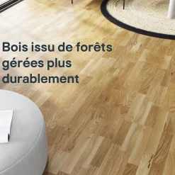 GoodHome Parquet Contrecollé|Voir Tous Les Parquets<Parquet contrecollé clipsable Elkins XXL en chêne verni aspect naturel
