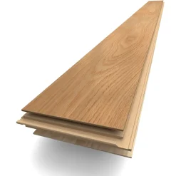 Parquet Contrecollé|Voir Tous Les Parquets<Parquet contrecollé clipsable en chêne blond rustique mat l.13,9 x L.121 cm x ép.12 mm