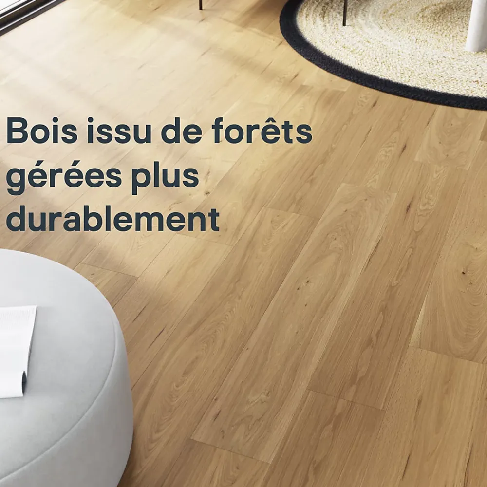 GoodHome Parquet Contrecollé|Voir Tous Les Parquets<Parquet contrecollé clipsable Visby XL en chêne huilé blond