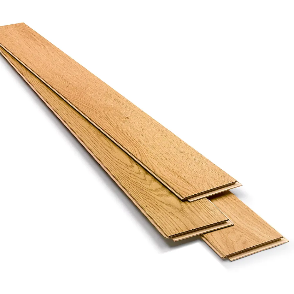 GoodHome Parquet contrecollé clipsable Marigny L 200 cm en chêne français verni blond- Parquet Contrecollé|Voir Tous Les Parquets