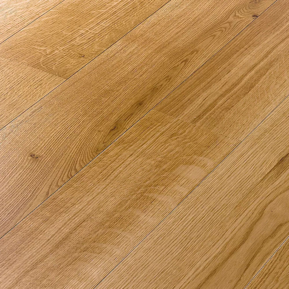 GoodHome Parquet contrecollé clipsable Marigny L 200 cm en chêne français verni blond- Parquet Contrecollé|Voir Tous Les Parquets