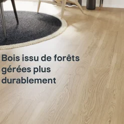 GoodHome Parquet contrecollé clipsable Lulea XL en chêne huilé naturel- Parquet Contrecollé|Voir Tous Les Parquets
