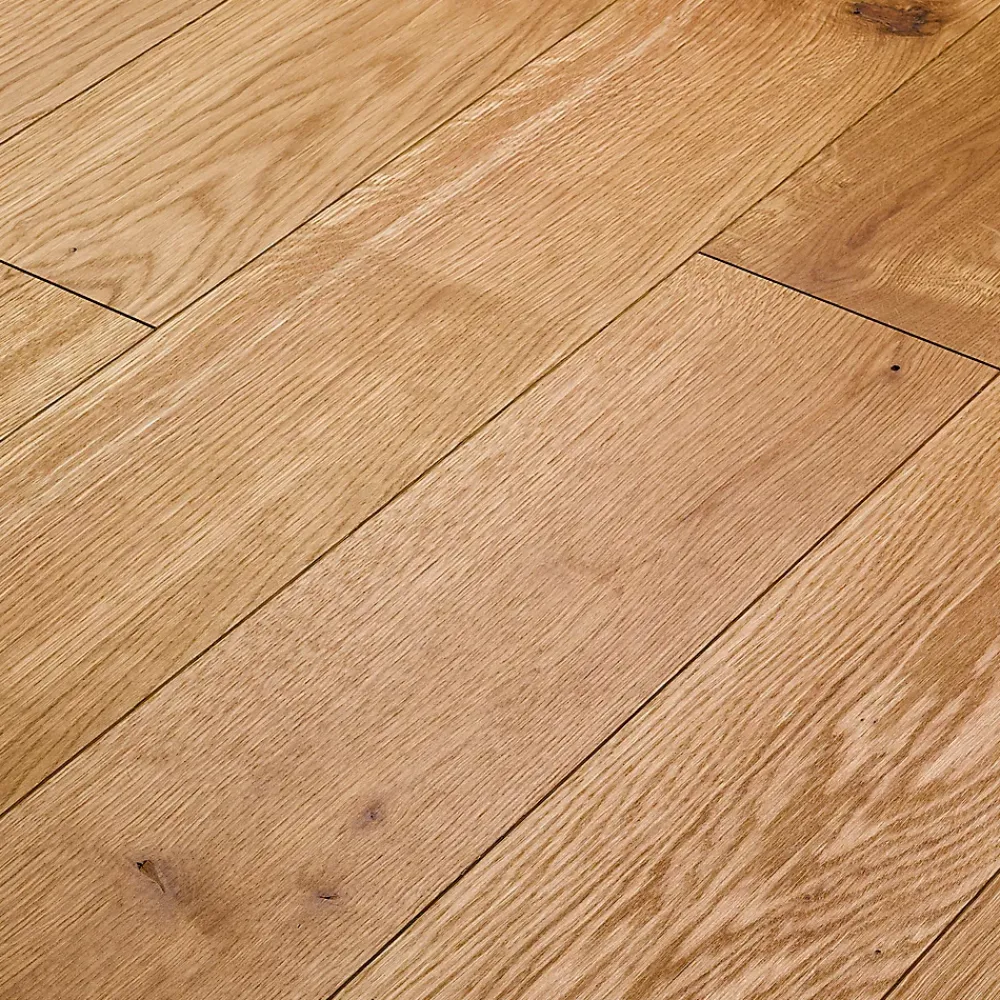 GoodHome Parquet Contrecollé|Voir Tous Les Parquets<Parquet contrecollé clipsable Visby L en chêne huilé blond compatible pièces humides