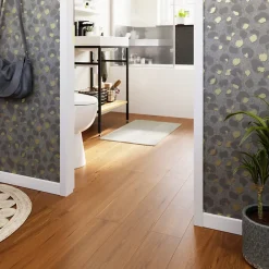 GoodHome Parquet Contrecollé|Voir Tous Les Parquets<Parquet contrecollé clipsable Visby L en chêne huilé blond compatible pièces humides