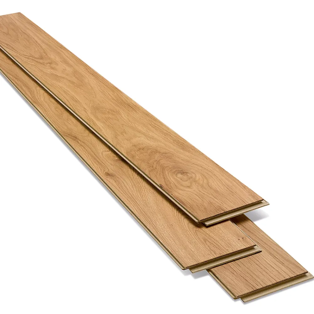 GoodHome Parquet Contrecollé|Voir Tous Les Parquets<Parquet contrecollé clipsable Visby L en chêne huilé blond compatible pièces humides