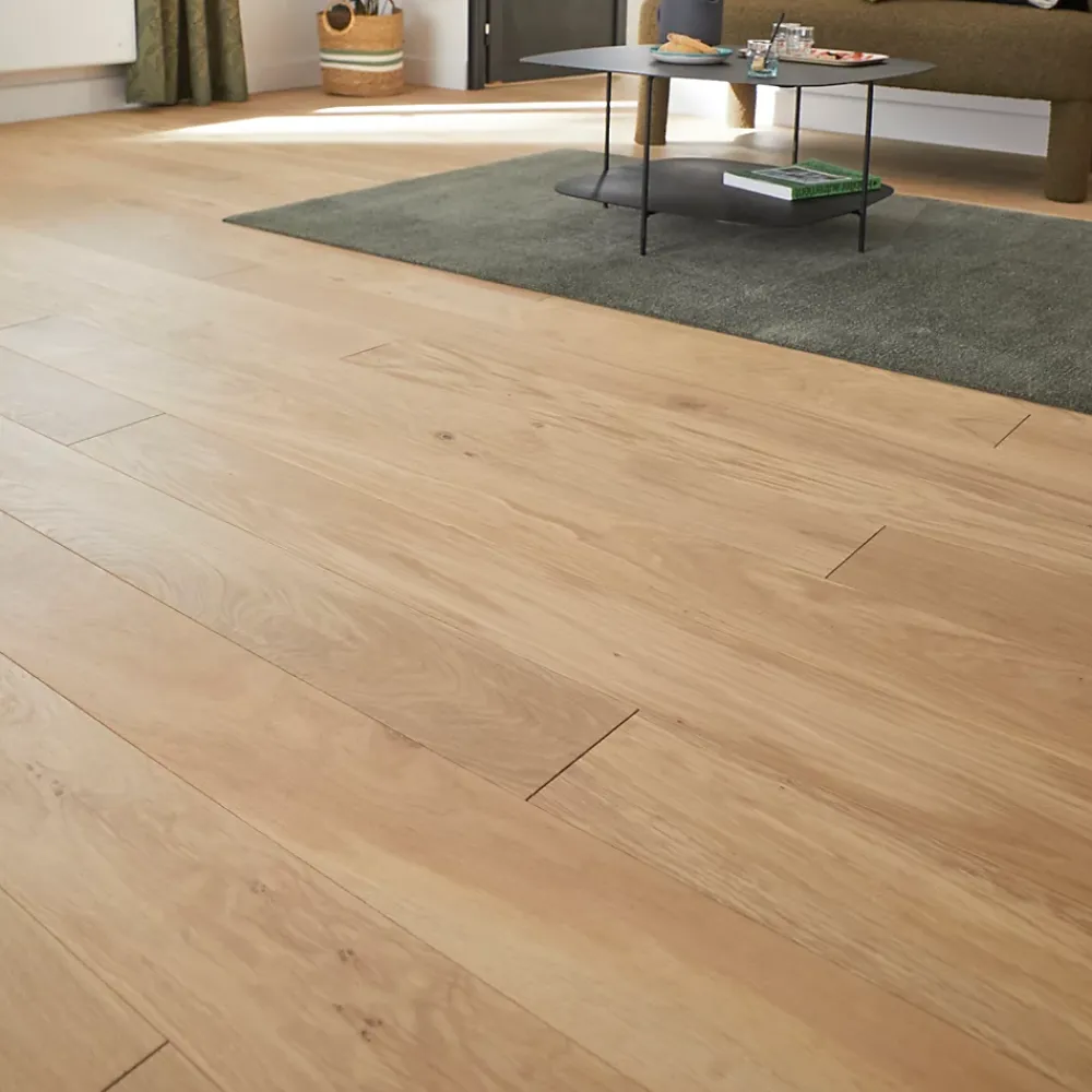GoodHome Parquet Contrecollé|Voir Tous Les Parquets<Parquet contrecollé clipsable Padillac L 200 cm en chêne français verni naturel