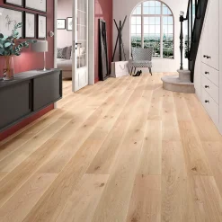 GoodHome Parquet Contrecollé|Voir Tous Les Parquets<Parquet contrecollé clipsable Padillac XL 200 cm en chêne français verni naturel