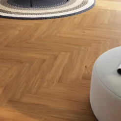 GoodHome Parquet contrecollé clipsable Visby bâtons rompus en chêne huilé blond- Parquet Contrecollé|Voir Tous Les Parquets