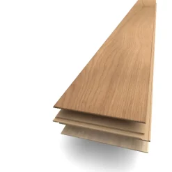 Parquet Contrecollé|Voir Tous Les Parquets<Parquet contrecollé clipsable en chêne blond mat l. 18,4 x L.121 cm ép. 14 mm