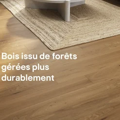 GoodHome Parquet contrecollé clipsable Visby M en chêne huilé blond- Parquet Contrecollé|Voir Tous Les Parquets