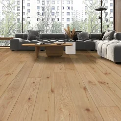 GoodHome Parquet contrecollé clipsable Visby M en chêne huilé blond- Parquet Contrecollé|Voir Tous Les Parquets