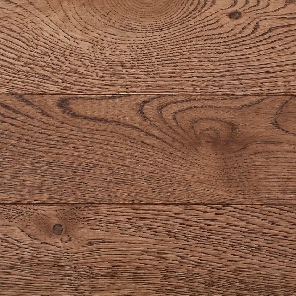 GoodHome Parquet contrecollé clipsable Skara bâtons rompus en chêne huilé brun rustique- Parquet Chevron|Parquet Contrecollé