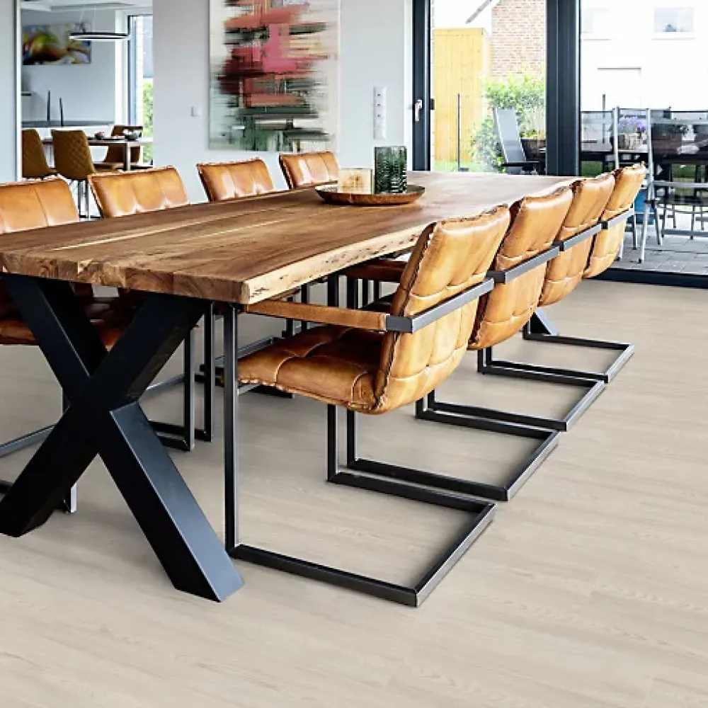 Décoweb Parquet flottant Stratifié - Cuisine et salle de bain - Lames larges - Chêne Bornholm - Paquet de 1,507 m²- Sol Stratifié