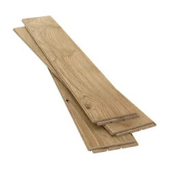GoodHome Parquet massif à clipser Lulea M en chêne verni naturel- Voir Tous Les Parquets|Parquet Massif