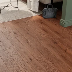GoodHome Parquet Massif|Voir Tous Les Parquets<Parquet massif à clipser Skara M en chêne huilé brun