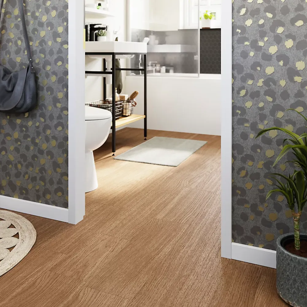 GoodHome Parquet massif à coller Dryby M en frêne huilé blond compatible pièces humides- Parquet Massif|Voir Tous Les Parquets